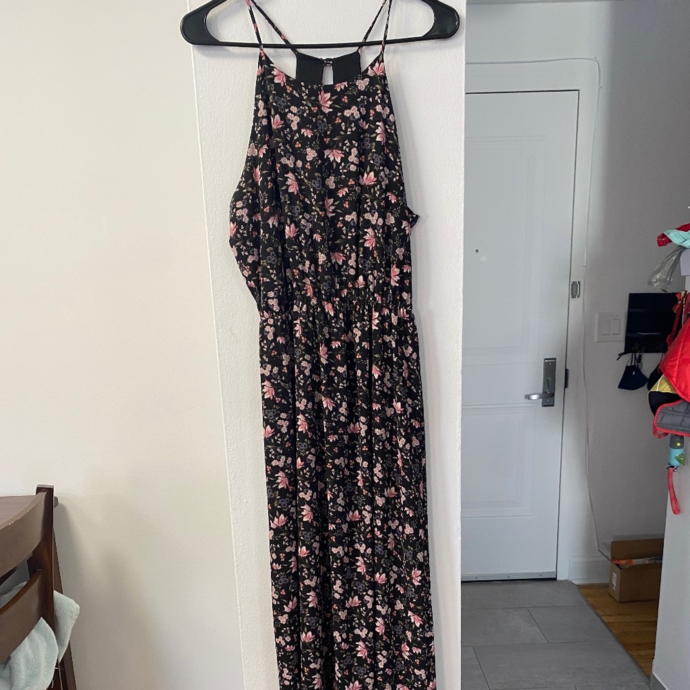 Floor length floral summer dress